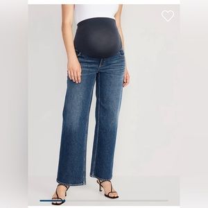 Maternity Full Panel Wide Leg Jeans